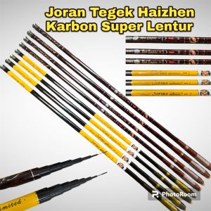 Joran Tegek Haizhen Bahan Karbon Super Lentur untuk ikan micro