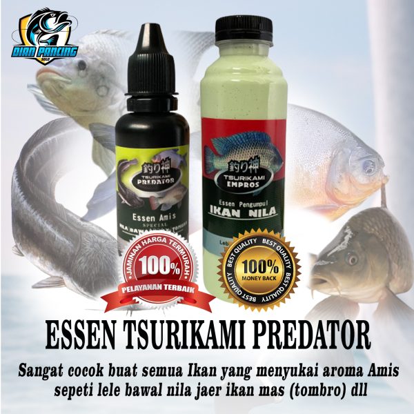 Essen Tsurikami Predator Sangat cocok buat semua Ikan yang menyukai aroma Amis sepeti lele bawal nila jaer ikan mas (tombro) dll - Gambar 3